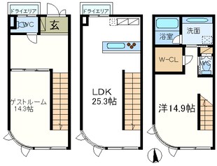 甲陽園駅 徒歩6分 1-3階の物件間取画像